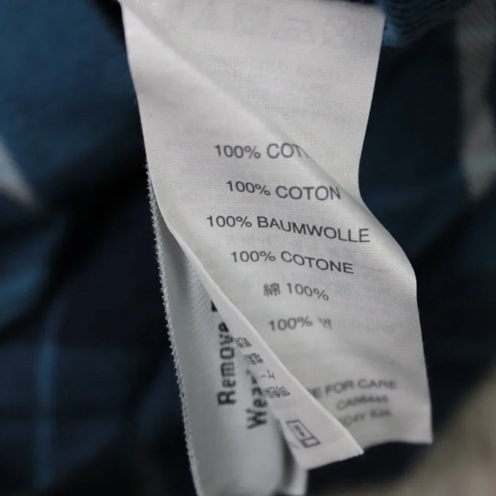 J. Crew Shirt NWT Mens Medium Blue Plaid Flannel‎ 100% Cotton Long Sleeve Button